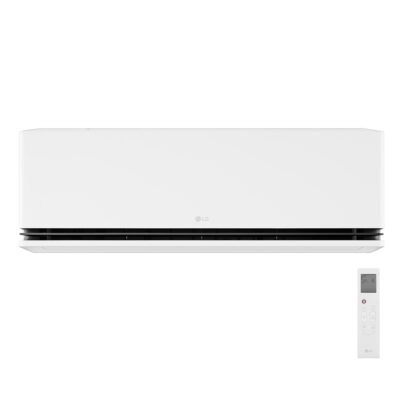 LG-H09S1D.NS1 LG DUALCOOL Deluxe 2024 Binnenunit productfoto met afstandsbediening